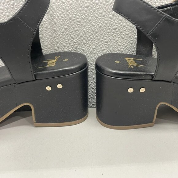 NEW BEEK Women’s Inca Platform Heeled Sandals Black Size 6 – New Without Box - Picture 7 of 9